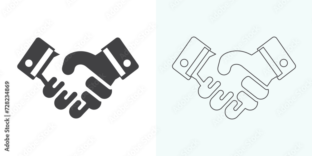 Handshake vector icon. Handshake icon set. business handshake. contact agreement