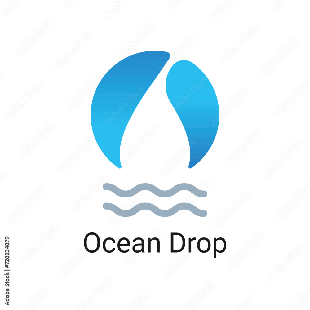 The water drop icon logo features a crisp cool water shape The water drop icon logo features a crisp cool water shape