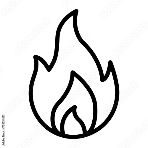 Flame Line Icon