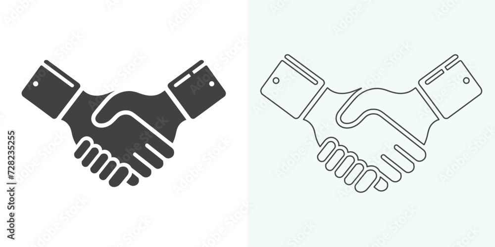Handshake vector icon. Handshake icon set. business handshake. contact agreement Handshake vector icon. Handshake icon set. business handshake. contact agreement