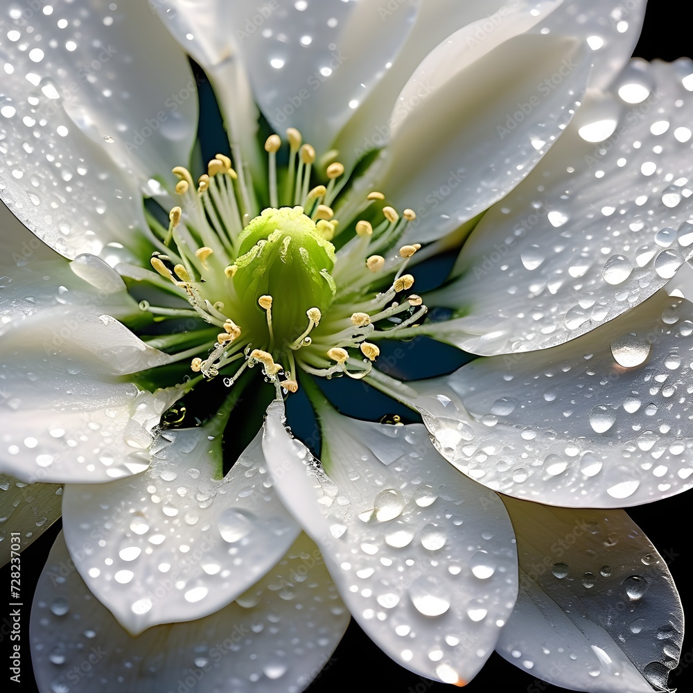 Fototapeta premium Water drops on a flower