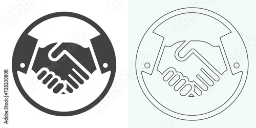 Handshake vector icon. Handshake icon set. business handshake. contact agreement