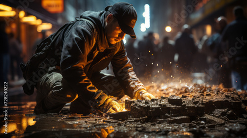 City Sparks: Embracing Craftsmanship in Welding, Metalwork, and Constructio, generative AI