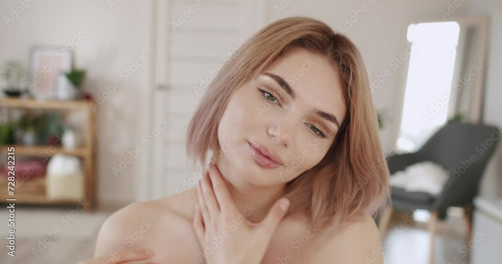 Beauty woman with face healthy skin massage hands touching face clean skin beauty female. Young woman uses creams of her face. Attractive woman apply skincare cream. skincare treatment. Beauty woman with face healthy skin massage hands touching face clean skin beauty female. Young woman uses creams of her face. Attractive woman apply skincare cream. skincare treatment.