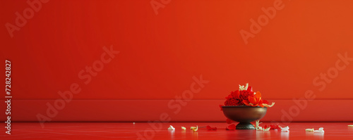 red background Hindu traditions photo