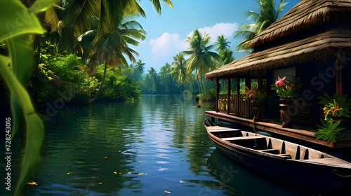 boat on the river