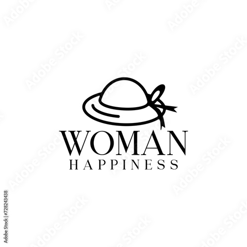 Wallpaper Mural Woman hat fashion logo design Torontodigital.ca