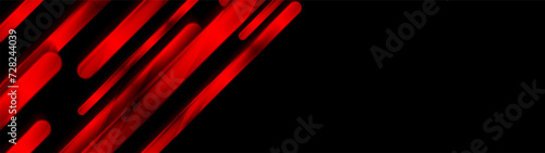 Vivid red glossy stripes geometric tech abstract background. Minimal vector banner design