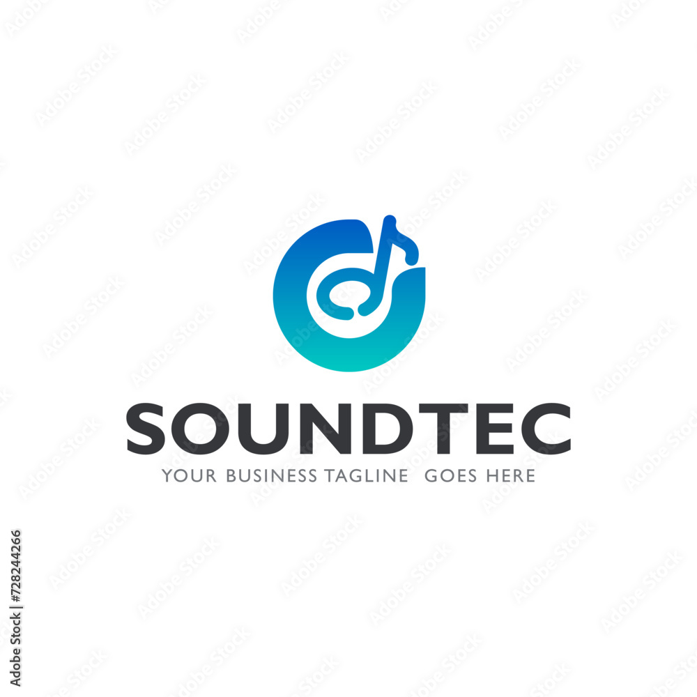 Simple music logo template design vector Simple music logo template design vector