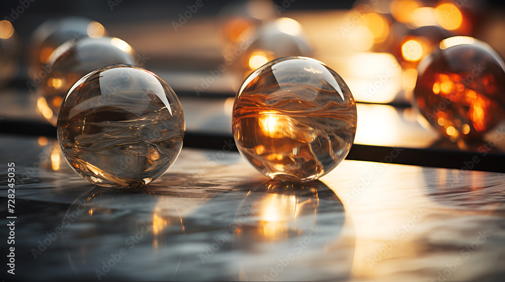 Futuristic Virtual Sphere And Crystal Technology 3d Illustration Of Abstract Ball Background