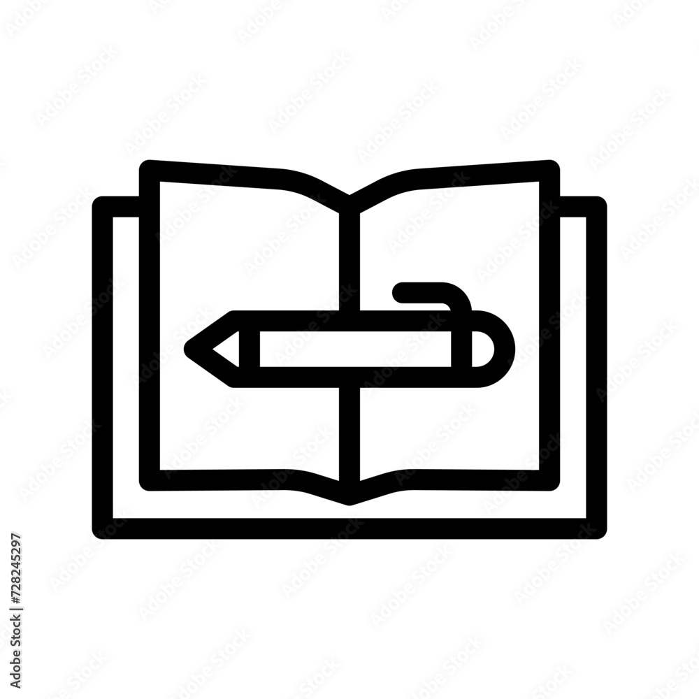 journal line icon illustration vector graphic. Simple element illustration vector graphic, suitable for app, websites, and presentations isolated on white background journal line icon illustration vector graphic. Simple element illustration vector graphic, suitable for app, websites, and presentations isolated on white background