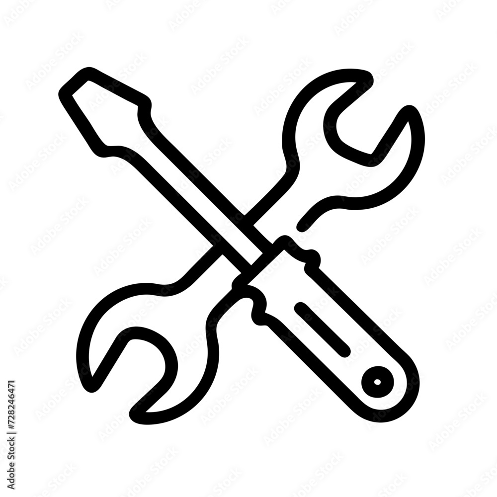 Wrench and screwdriver Wrench and screwdriver