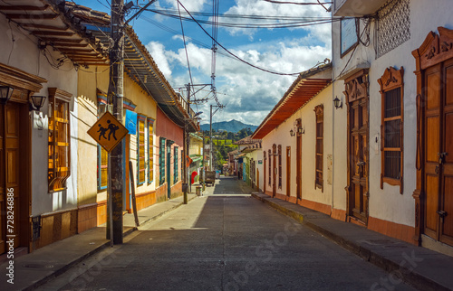 Typical Colombian Country Town Facades