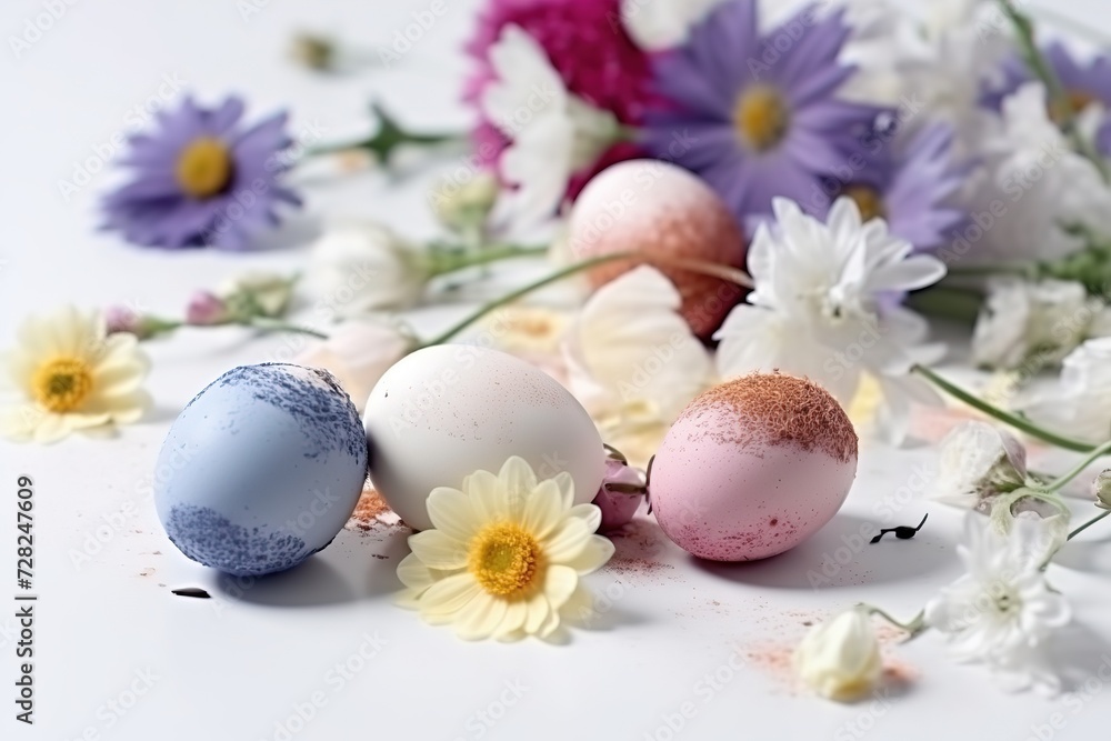Happy Easter background, Easter eggs scene, Easter bunny ears with easter eggs, Easter poster background template with Easter eggs in the nest, Easter party concept. Happy Easter background, Easter eggs scene, Easter bunny ears with easter eggs, Easter poster background template with Easter eggs in the nest, Easter party concept.
