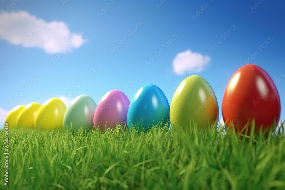 Happy Easter background, Easter eggs scene, Easter bunny ears with easter eggs, Easter poster background template with Easter eggs in the nest, Easter party concept. Happy Easter background, Easter eggs scene, Easter bunny ears with easter eggs, Easter poster background template with Easter eggs in the nest, Easter party concept.