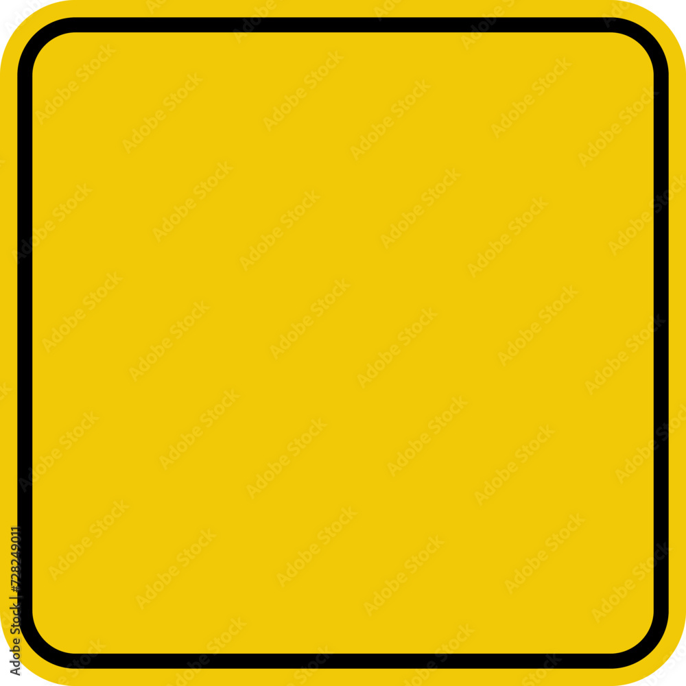 Warning sign danger with blank space vector. Attention banner or ...