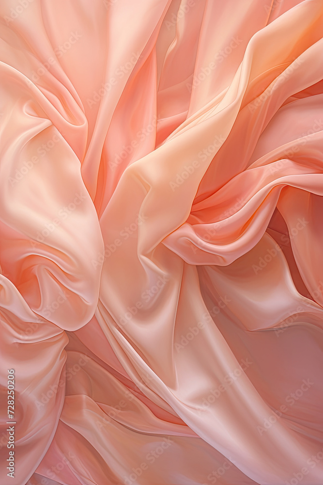 Obraz premium peach silk fabric background.