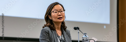 Asian businesswoman during a trining course