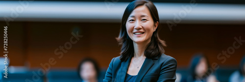 Asian businesswoman during a trining course