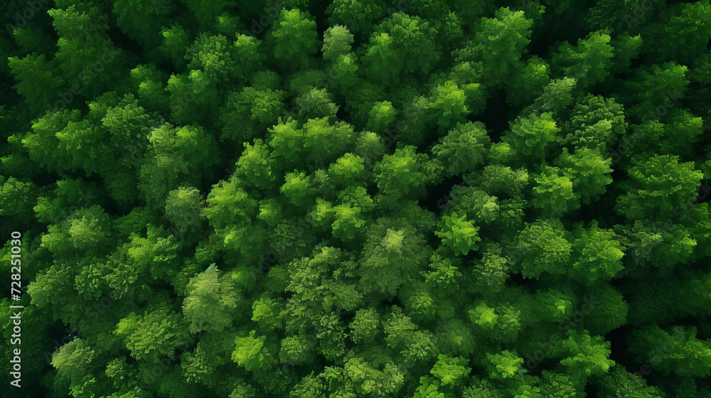 Forest top view