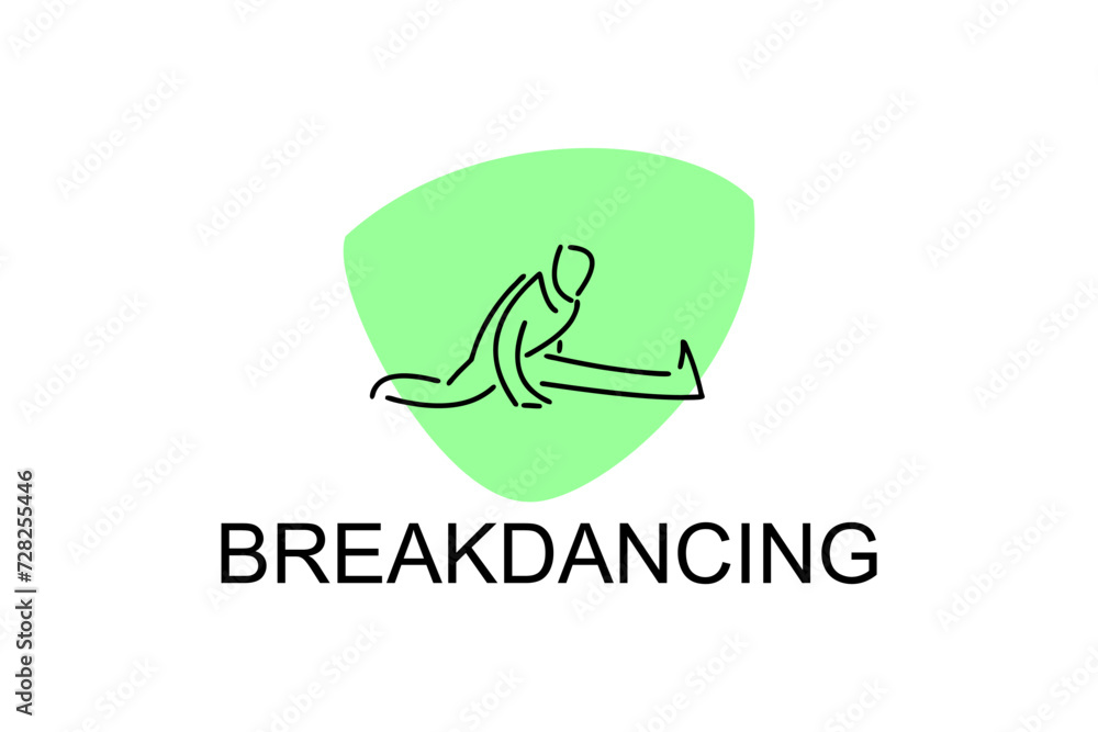 breakdancing vector line icon. dance, practice breakdancing stance. sport dance pictogram illustration. breakdancing vector line icon. dance, practice breakdancing stance. sport dance pictogram illustration.