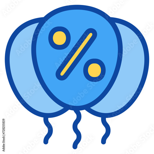 balloons two tone icon