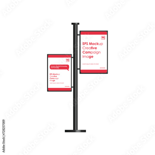 Mockup Direction signs. mockup road signs and realistic. City illustration vector. Information sign mockup. Street traffic sign mockup isolated, signboard or signpost direction mock up