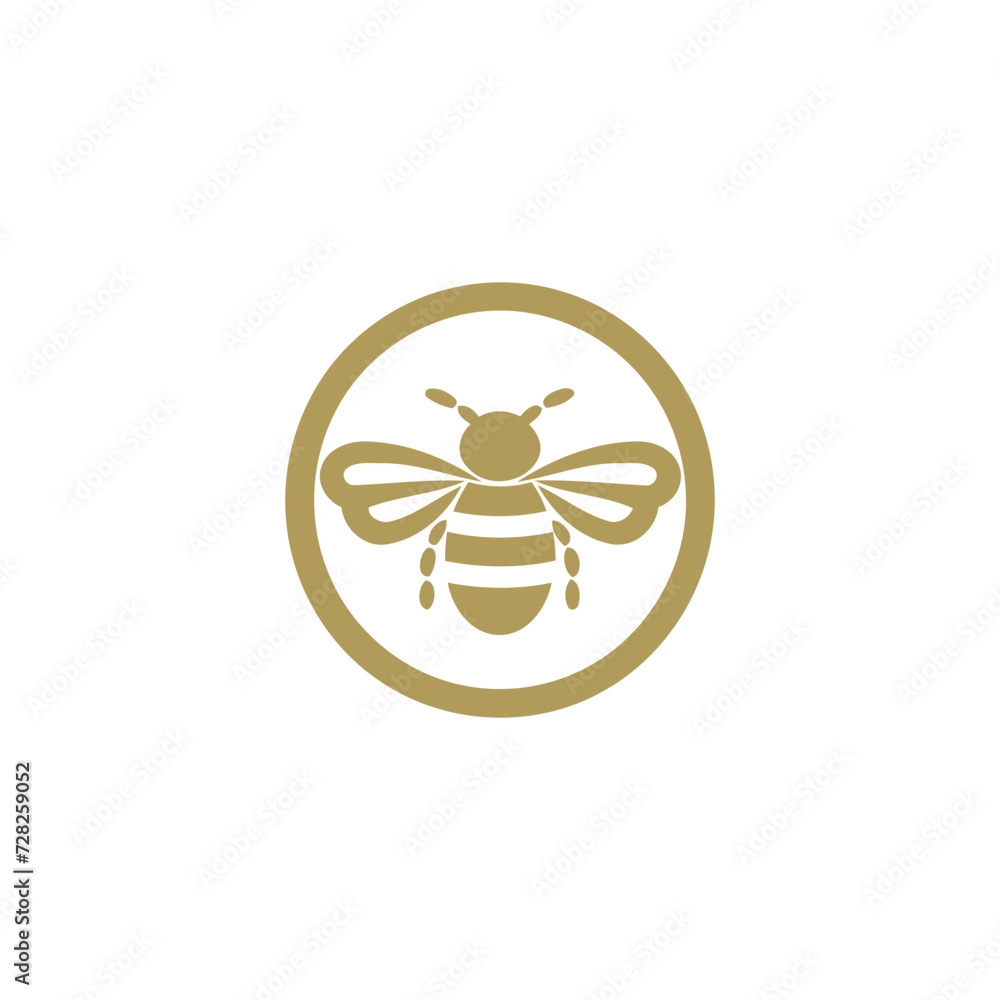 Bee logo design vector template