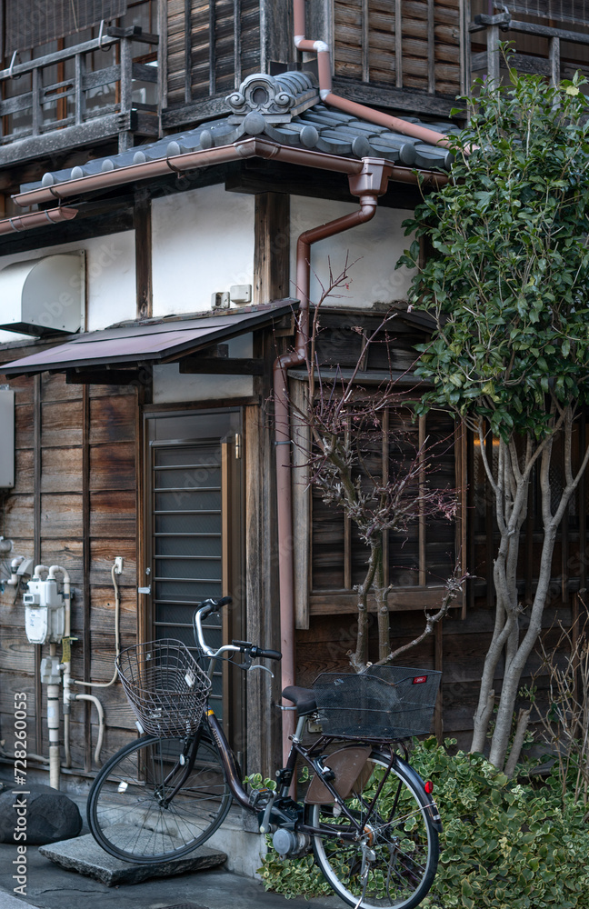 Naklejka premium Japanese house in Yushima town 