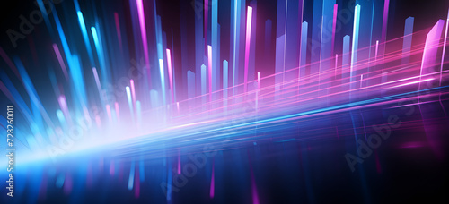 A close up of a colorful background with lines and lightsAbstract blue purple smooth glowing neon lines background Related tags