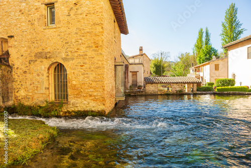 Rasiglia in the province of Perugia, municipality of Foligno. The town crossed by the Menotre river.