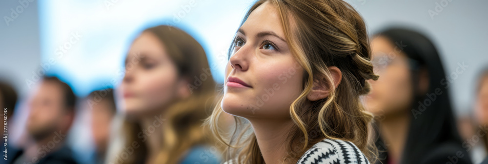 Obraz premium Businesswoman during a trining course