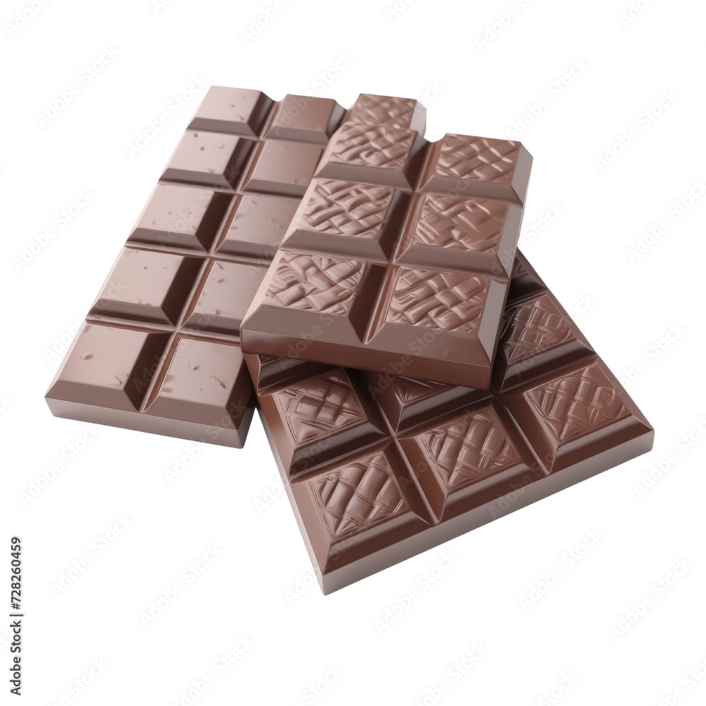 Fototapeta premium Chocolate Bars PNG Cutout, Generative AI