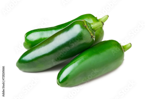 Картината върху платно green jalapeno chili pepper isolated on white background