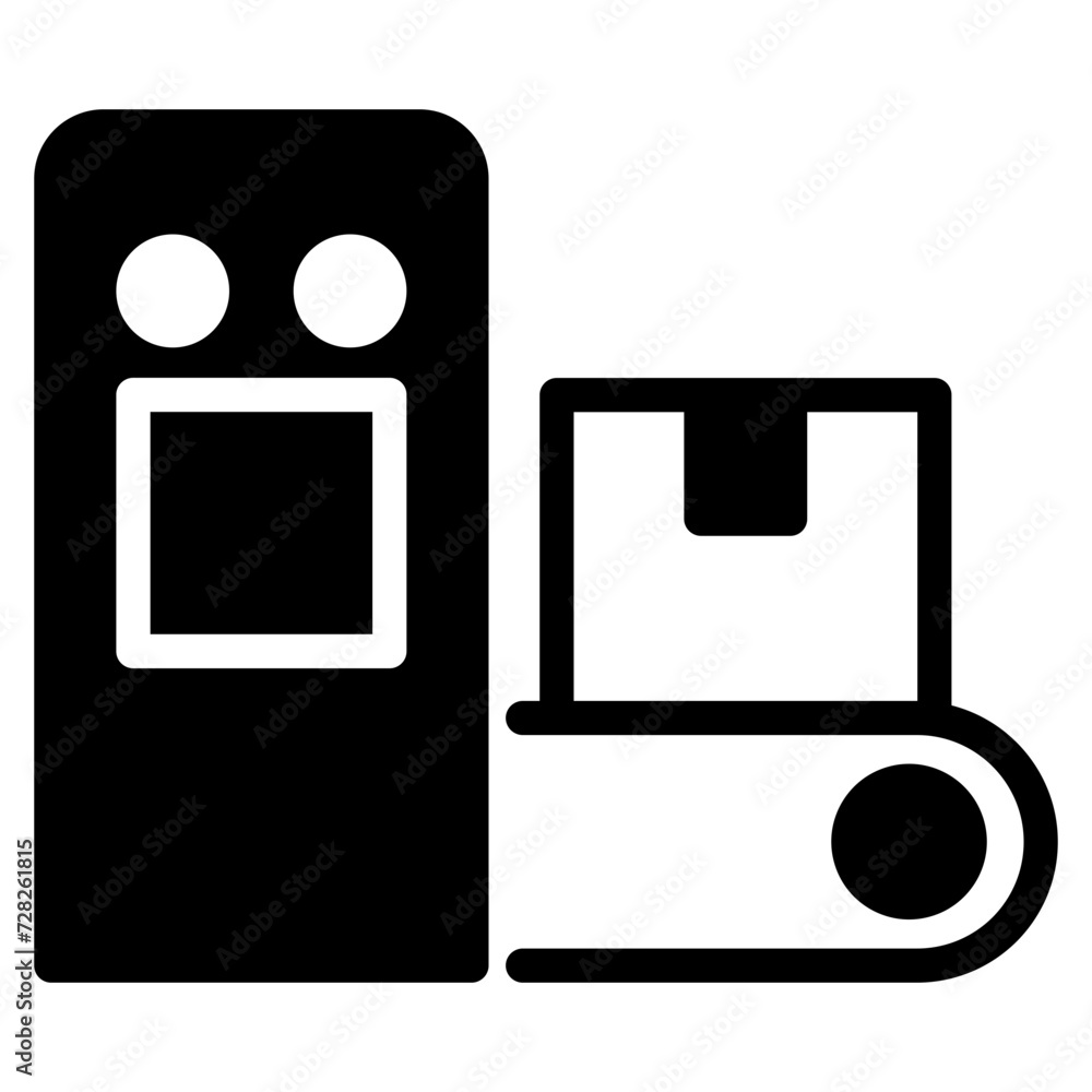 product in conveyor belt icon product in conveyor belt icon