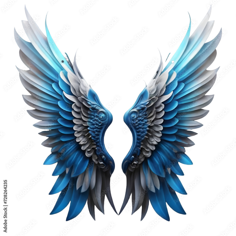 Free Photo Beautiful angel wings and light blue color Ai Generated Free Photo Beautiful angel wings and light blue color Ai Generated