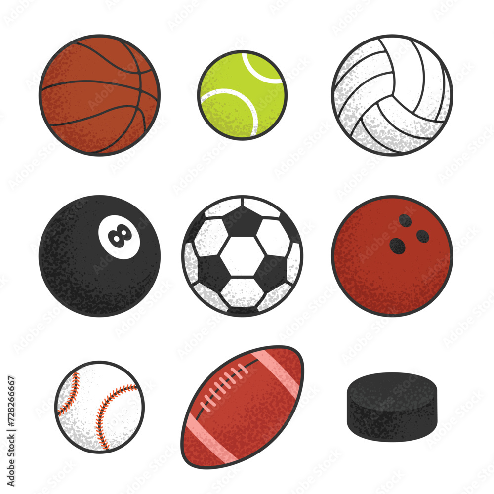 Sport Balls Vector Set Sport Balls Vector Set