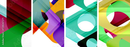 Abstract background set featuring captivating triangles. Harmonious blend of geometry and style, these designs bring modern flair