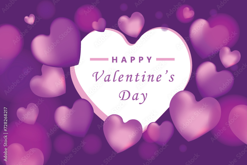 Realistic valentines day love background