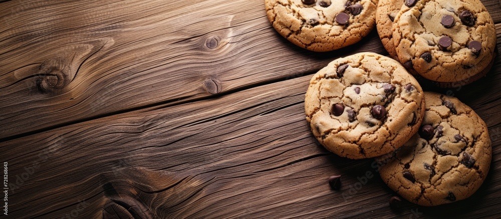 Delicious Cookies Made with Careful Hands on a Beautiful Wooden Background Delicious Cookies Made with Careful Hands on a Beautiful Wooden Background