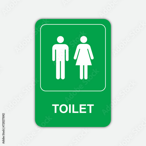 vector toilet sign on wall