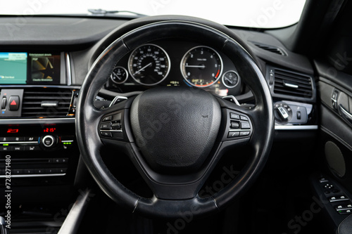 Luxury car steering wheel © Harry