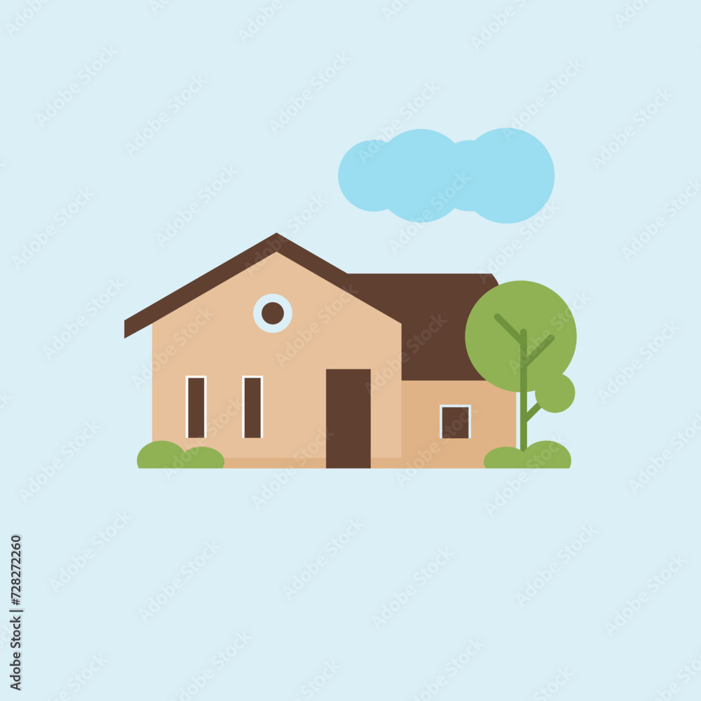 Fototapeta premium house with leaves