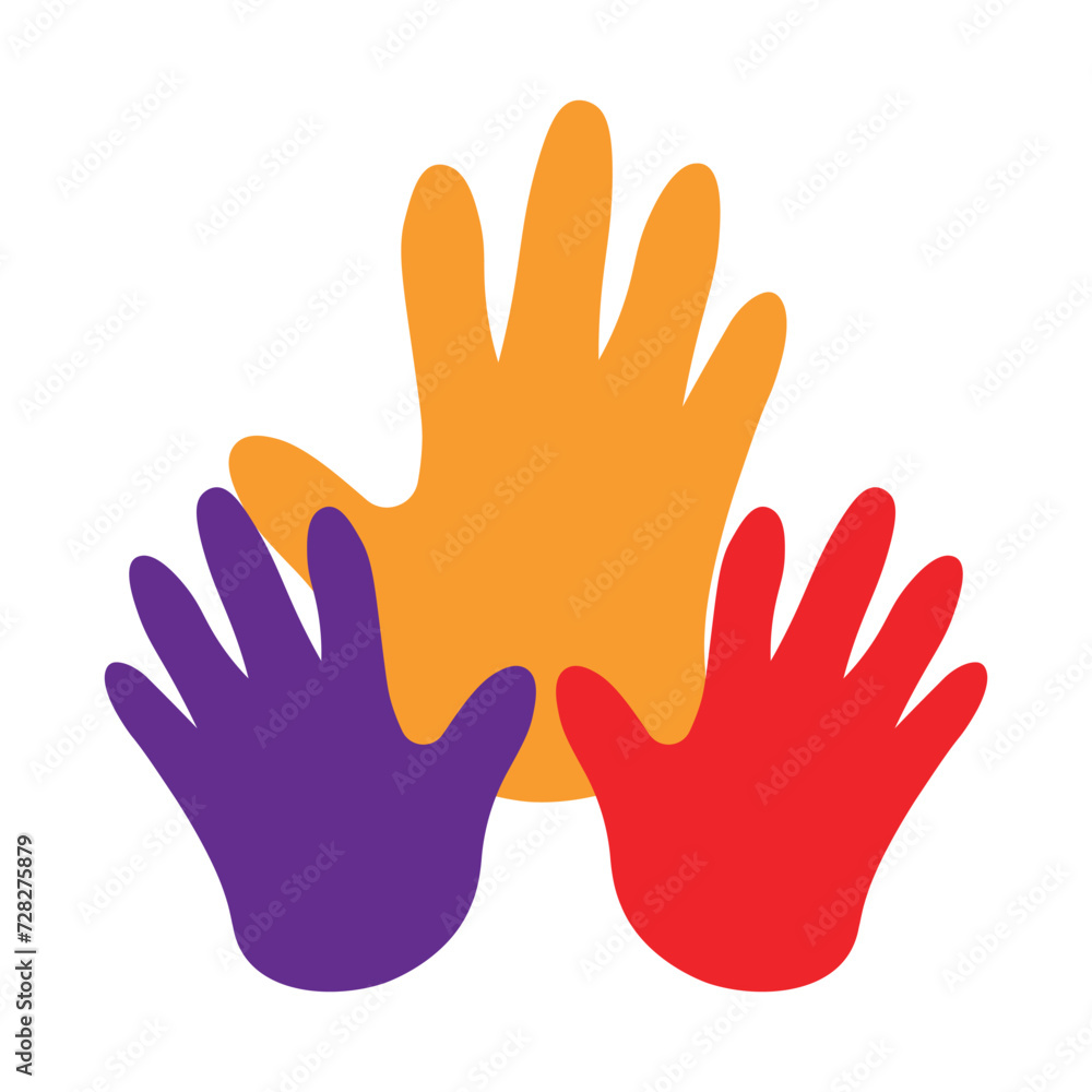 Fototapeta premium Autism Colorful Hand