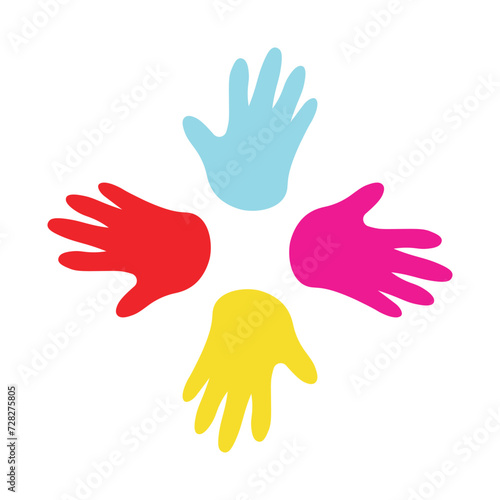 Autism Colorful Hand
