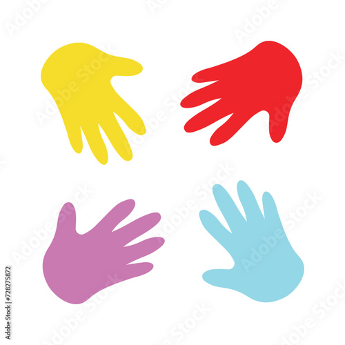 Autism Colorful Hand