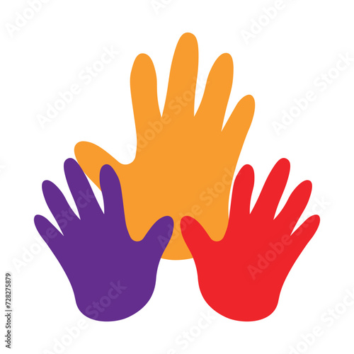 Autism Colorful Hand