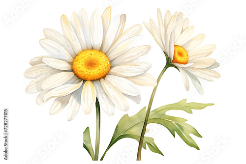 Daisy Flower Watercolor Clipart  Chamomile Illustration Perfect for Wedding and Home Decor