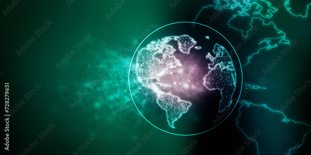 2d illustration world map abstract background
