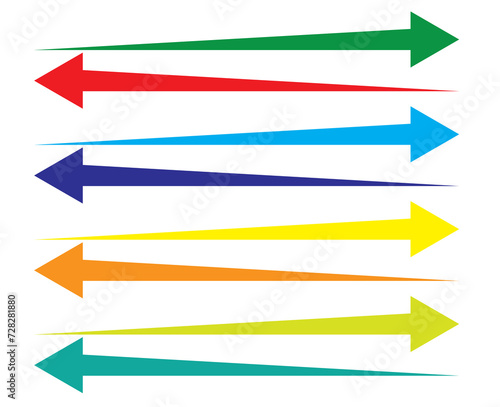 Free Download Vector simple and basic style logo of two arrows going in opposite directions (upward and downward) - investments, stock exchange concept illustration - GFXLoad